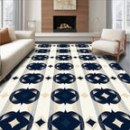 Art Deco Inspired Oval Patterned Design Rug