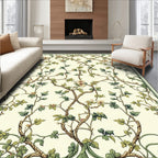 Botanical Vines Delicate Blossoms Rug
