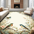 Charming Birds and Cherry Blossoms Rug