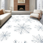 Delicate Snowflake Patterned Design Rug
