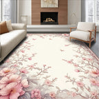 Floral Butterflies Delicate Design Rug