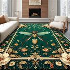 Ornate Insect Floral Garden Rug