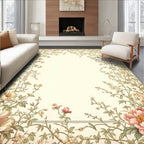 Vintage Floral Vine Scrollwork Rug