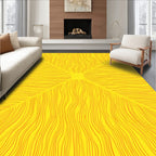 Radiant Yellow Orange Wavy Pattern Rug