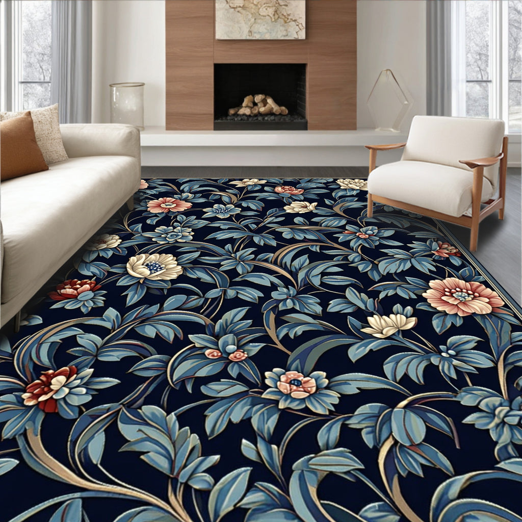 Antique Floral Vine Pattern Rug