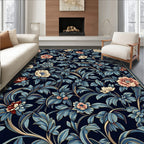 Antique Floral Vine Pattern Rug