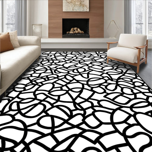 Abstract Organic Contemporary Doodle Rug