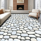 Natural Pebble Texture Pattern Rug