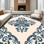 Classic Floral Damask Pattern Design Rug