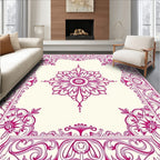 Ornate Floral Frame Design Rug