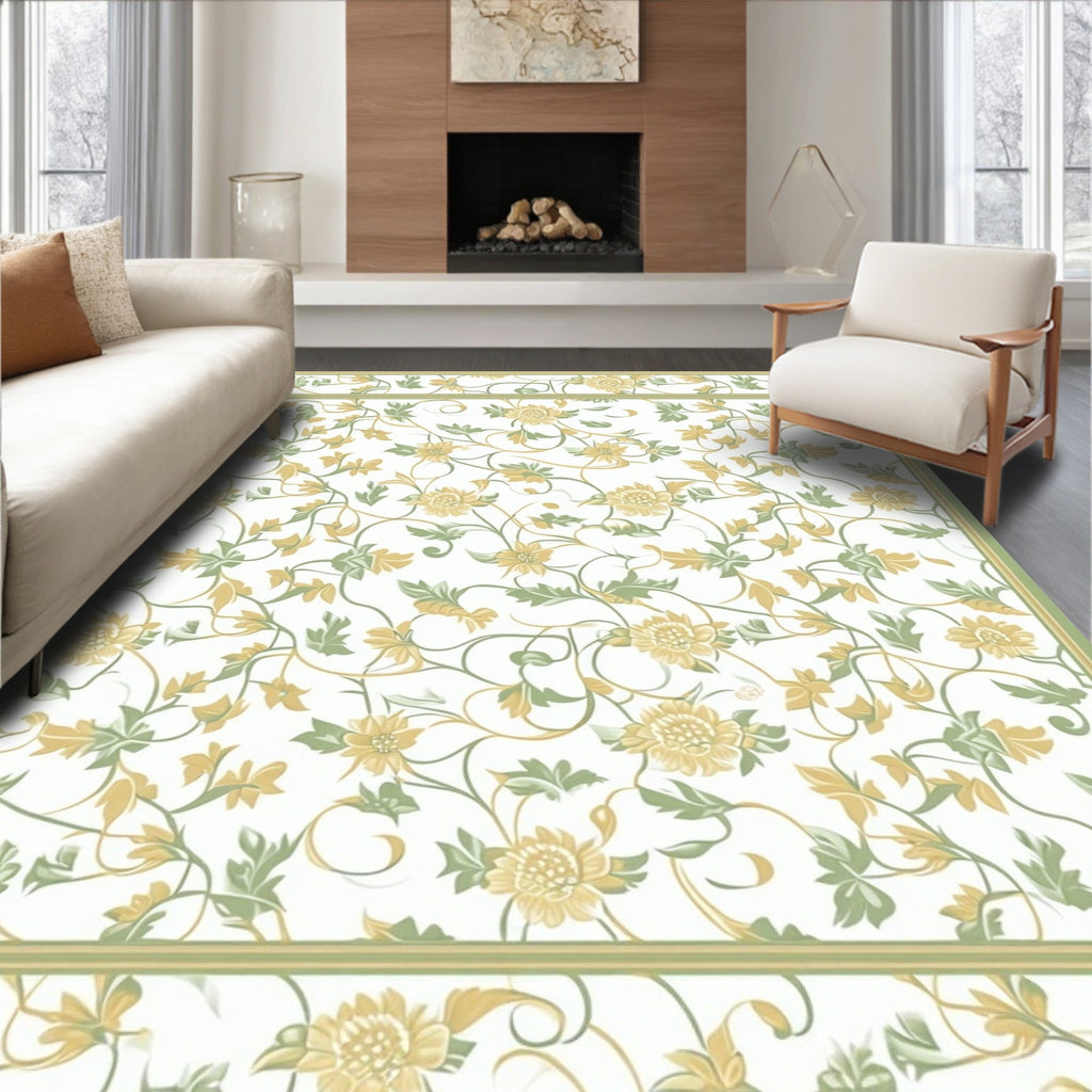 Charming Floral Vine Pattern Rug