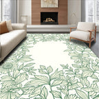Elegant Botanical Garden Floral Design Rug