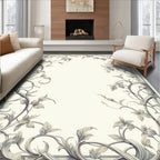 Art Nouveau Floral Swirl Frame Rug