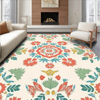 Retro Floral Mandala Pattern Rug