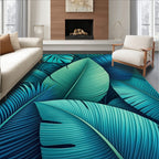 Tropical Leaf Pattern Design Rug