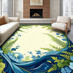 Botanical Floral Art Nouveau Rug