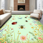 Whimsical Garden Insects And Butterflies Rug