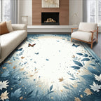 Whimsical Butterfly Botanical Forest Design Rug