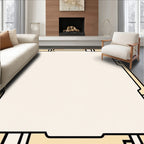 Geometric Lines Border Design Rug