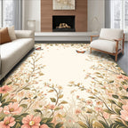 Floral Butterflies Botanical Garden Design Rug