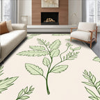 Delicate Botanical Branch Pattern Rug