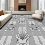 Ornate Shell Seat Pattern Rug