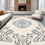 Floral Scrollwork Medallion Design Rug