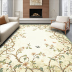 Vintage Floral Vine With Butterflies Design Rug