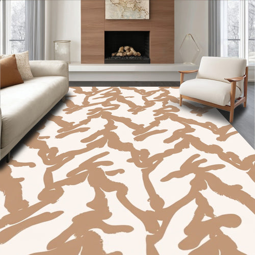 Abstract Brushstroke Pattern Rug