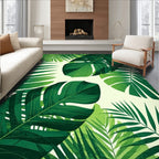 Tropical Jungle Leaves Pattern Rug