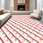 Pink Diagonal Stripes Pattern Rug
