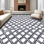 Hand Drawn Diamond Pattern Rug