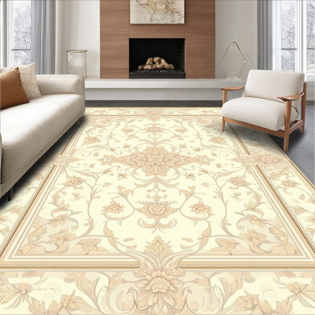 Elegant Floral Motif Pattern Rug