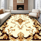 Antique Floral Scrollwork Golden Rug