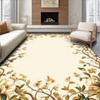 Cream Floral Vine Pattern Rug