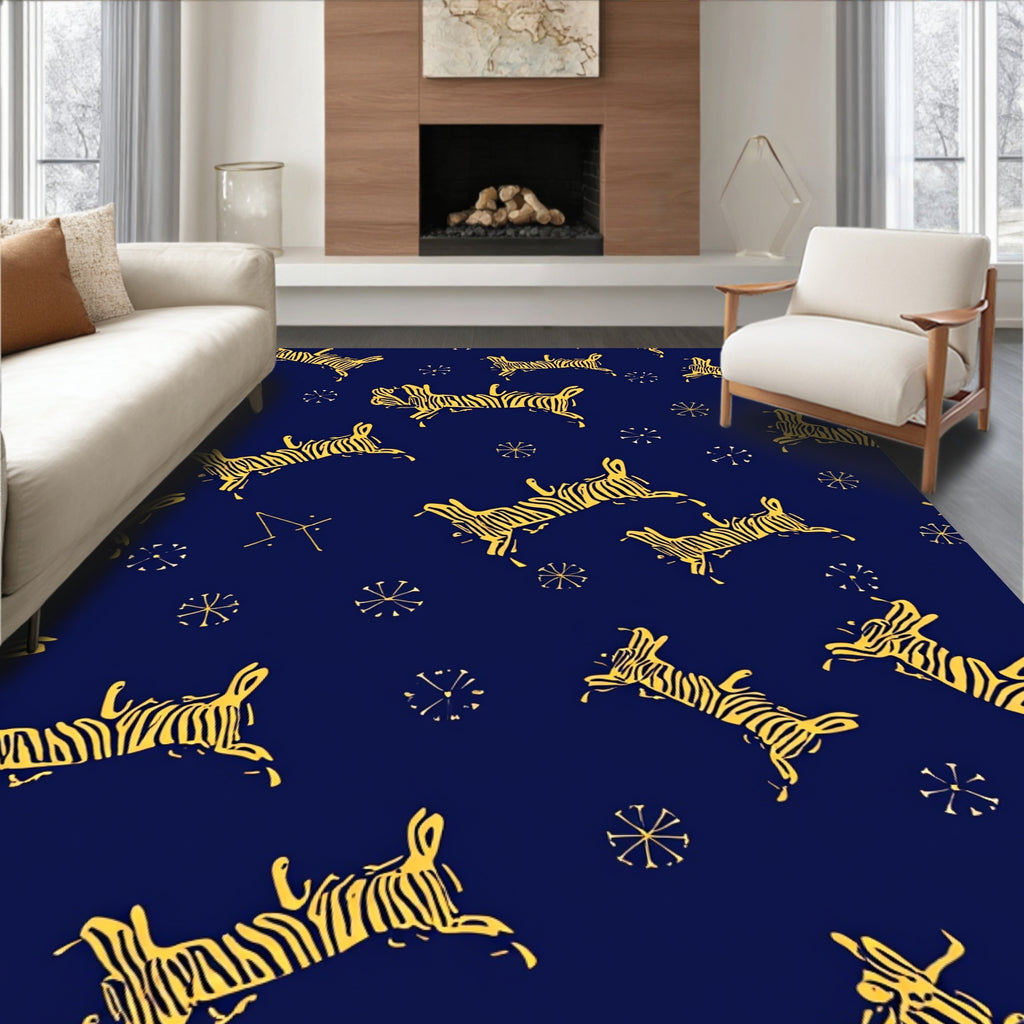 Bold Zebra Stripes Animal Pattern Rug