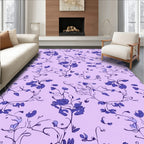 Delicate Floral Vines Pattern Rug