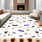 Spooky Halloween Bats Spiders Design Rug