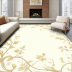 Elegant Floral Vine Botanical Art Rug