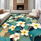 Tropical Floral Leaf Pattern Rug