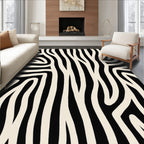Bold Black and White Stripes Rug