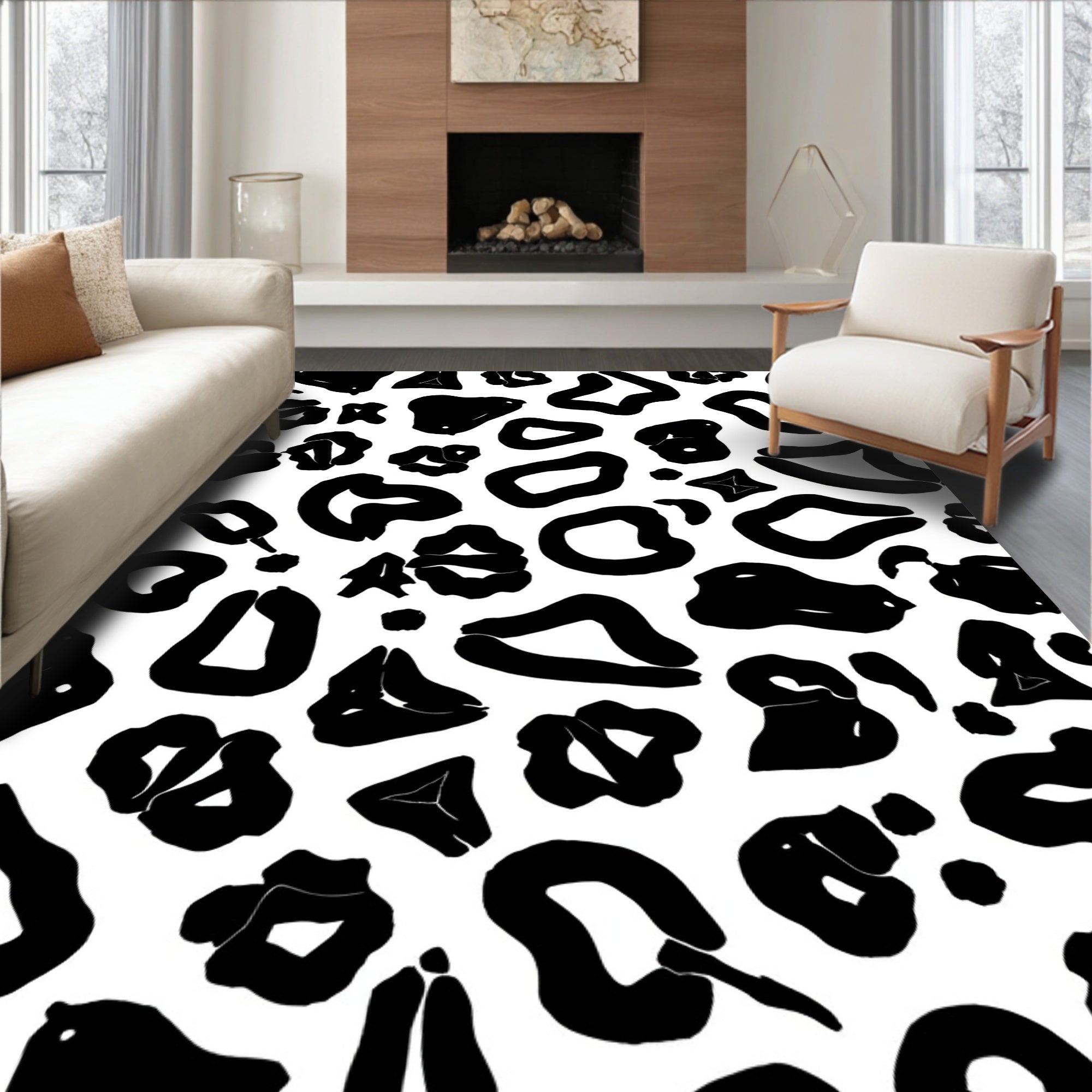 Bold Animal Print Pattern Rug