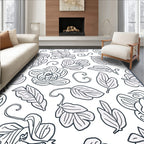 Delicate Orchid Floral Pattern Design Rug