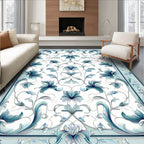 Art Nouveau Floral Scroll Pattern Rug