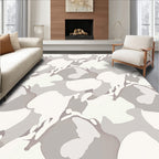 Soft Neutral Abstract Camouflage Design Rug