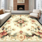 Vintage Floral Scrollwork Pattern Rug