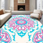 Artistic Floral Mandala Pattern Rug