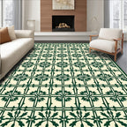 Classic Floral Lattice Geometric Design Rug