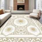 Elegant Floral Sunburst Intricate Design Rug