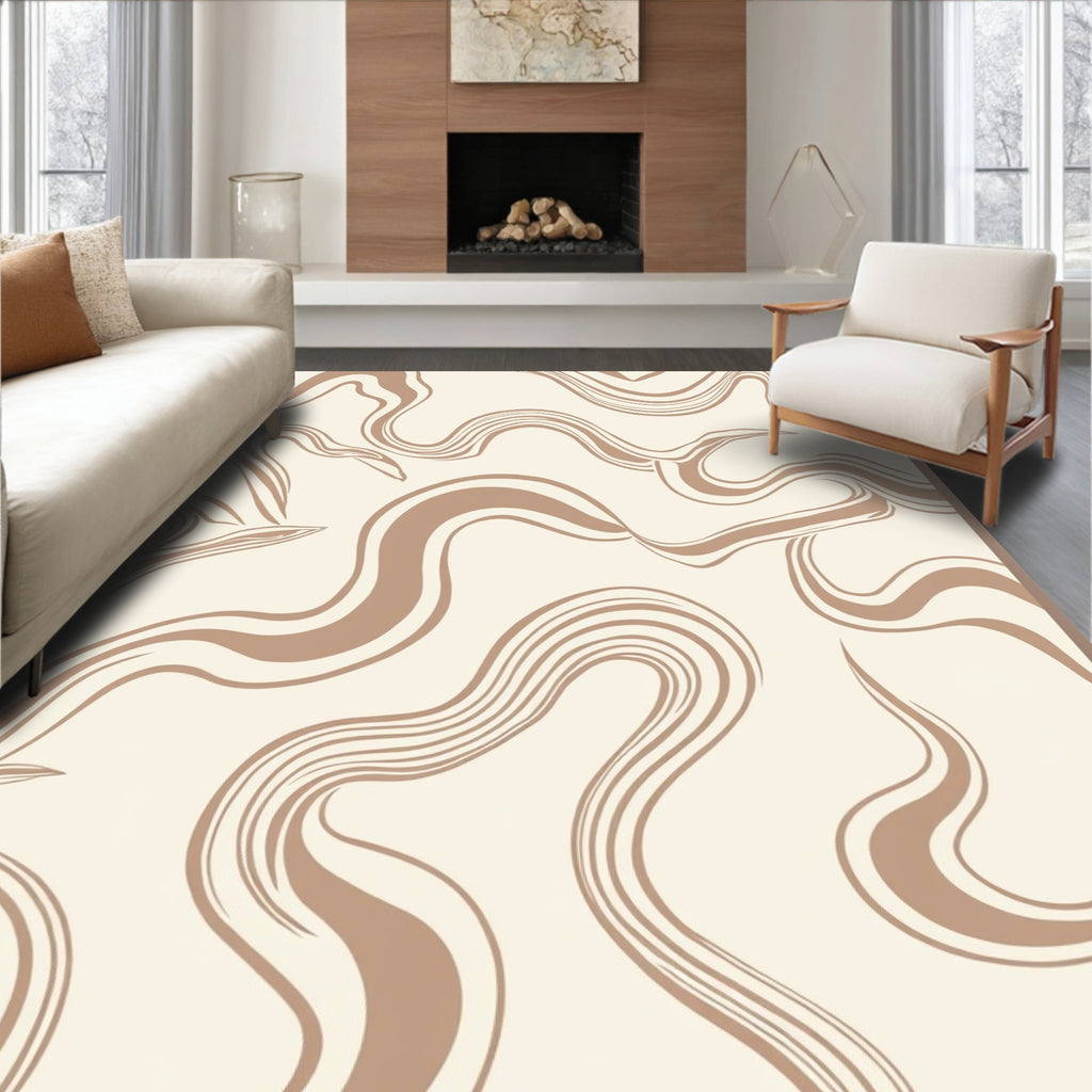 Abstract Swirls Pattern Rug